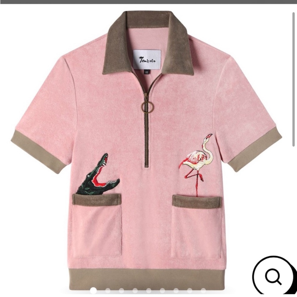 Flamingo Tartare' Cabana Shirt Unisex M